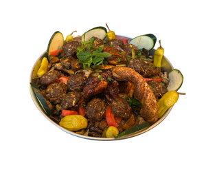 Kipbout & Köfte Schaal met Gegrilde Groenten